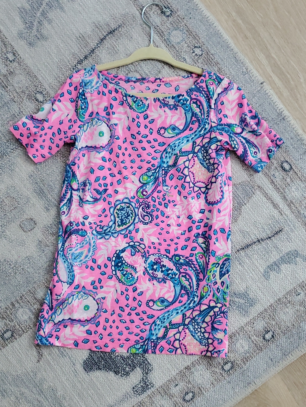 Lilly Pulitzer Toddler Girls Mini Marlowe Dress Strut Your Stuff Pink SzXS (2-3)